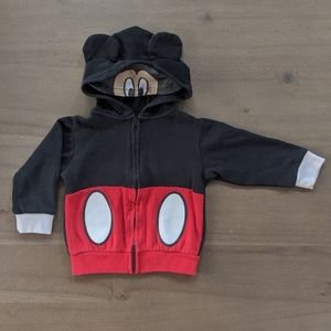 ⭐ Disney Mickey Mouse Zip-up Hoodie Size 2T